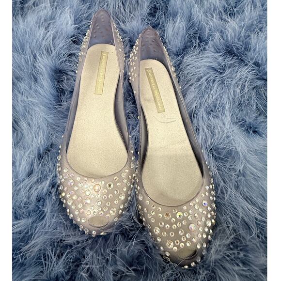 J.Maskrey Melissa Couture Swarovski Diamond Flats US 9 EU 38